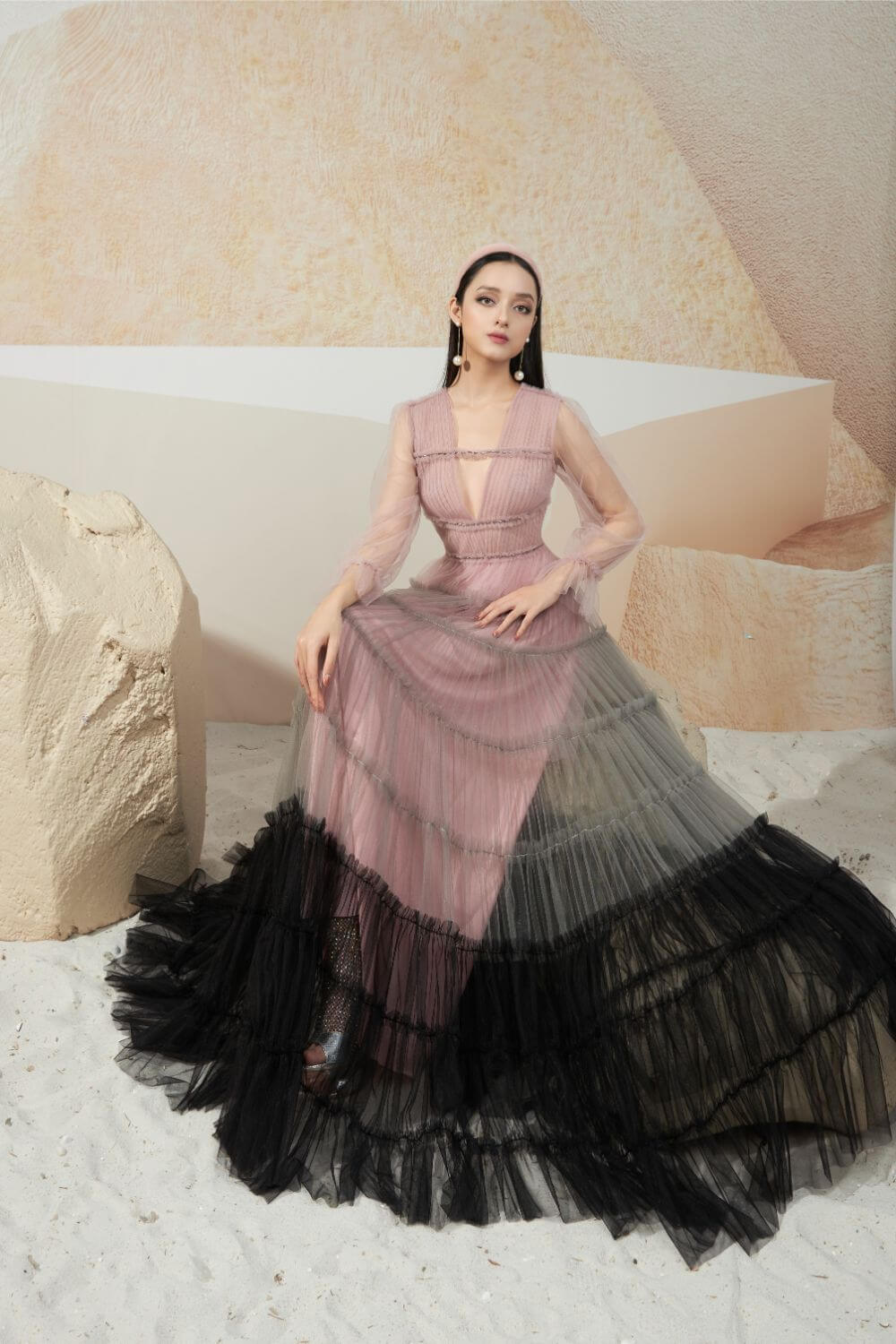 Applegate Deep V-Neck Dress