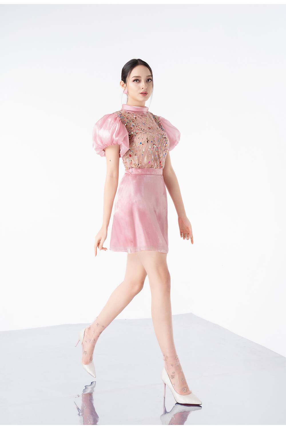 Modyis Crystal Star Sequin Sheer Tulle Ankle Evening Socks