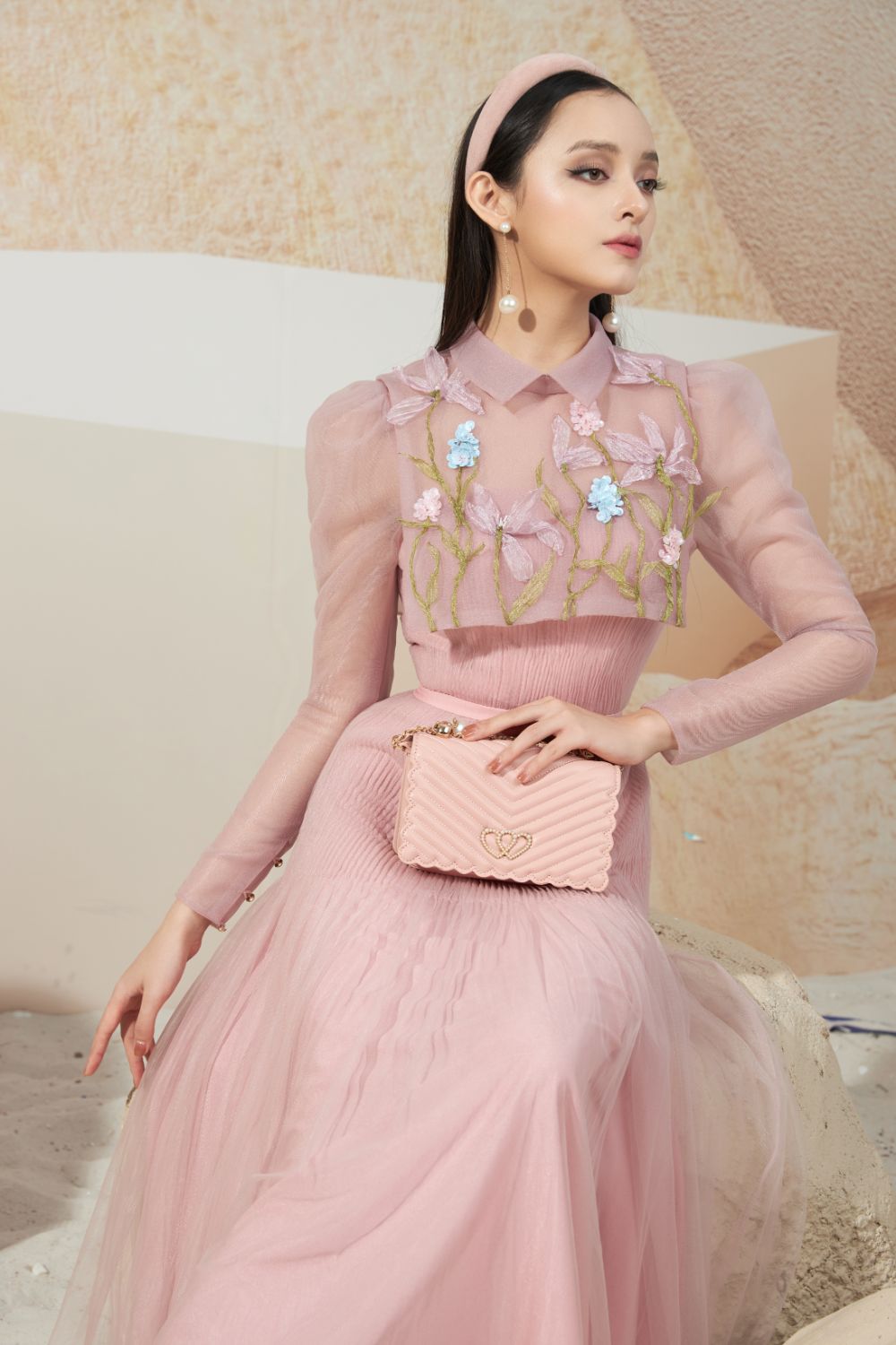 Sprouse Puffy Shoulder Dress