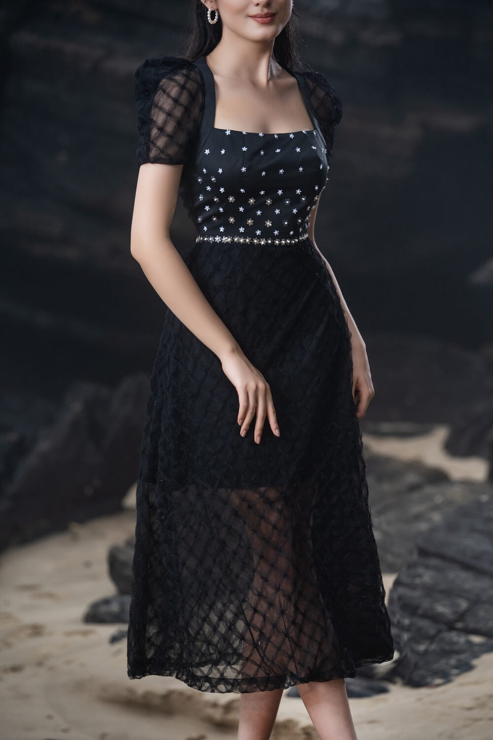 Stacy Puffy Sleeves Dress