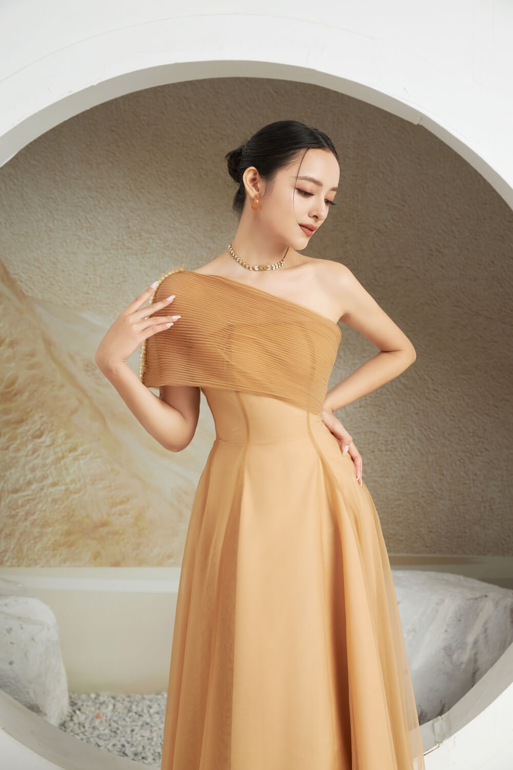 Turkel One Shoulder Dress