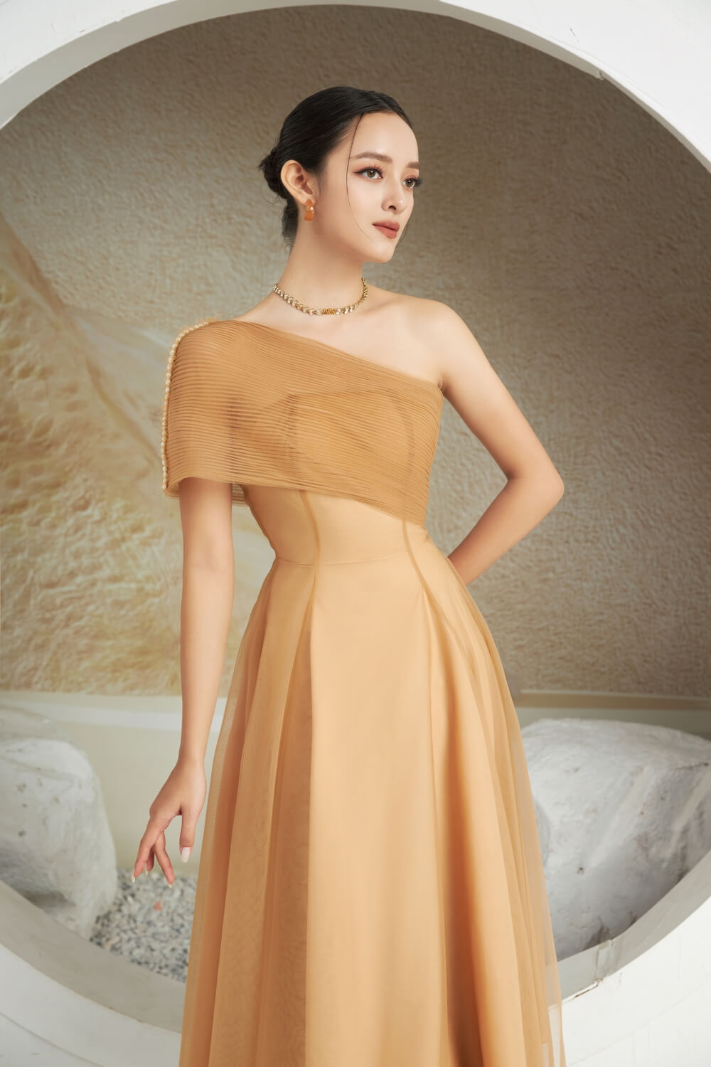 Turkel One Shoulder Dress