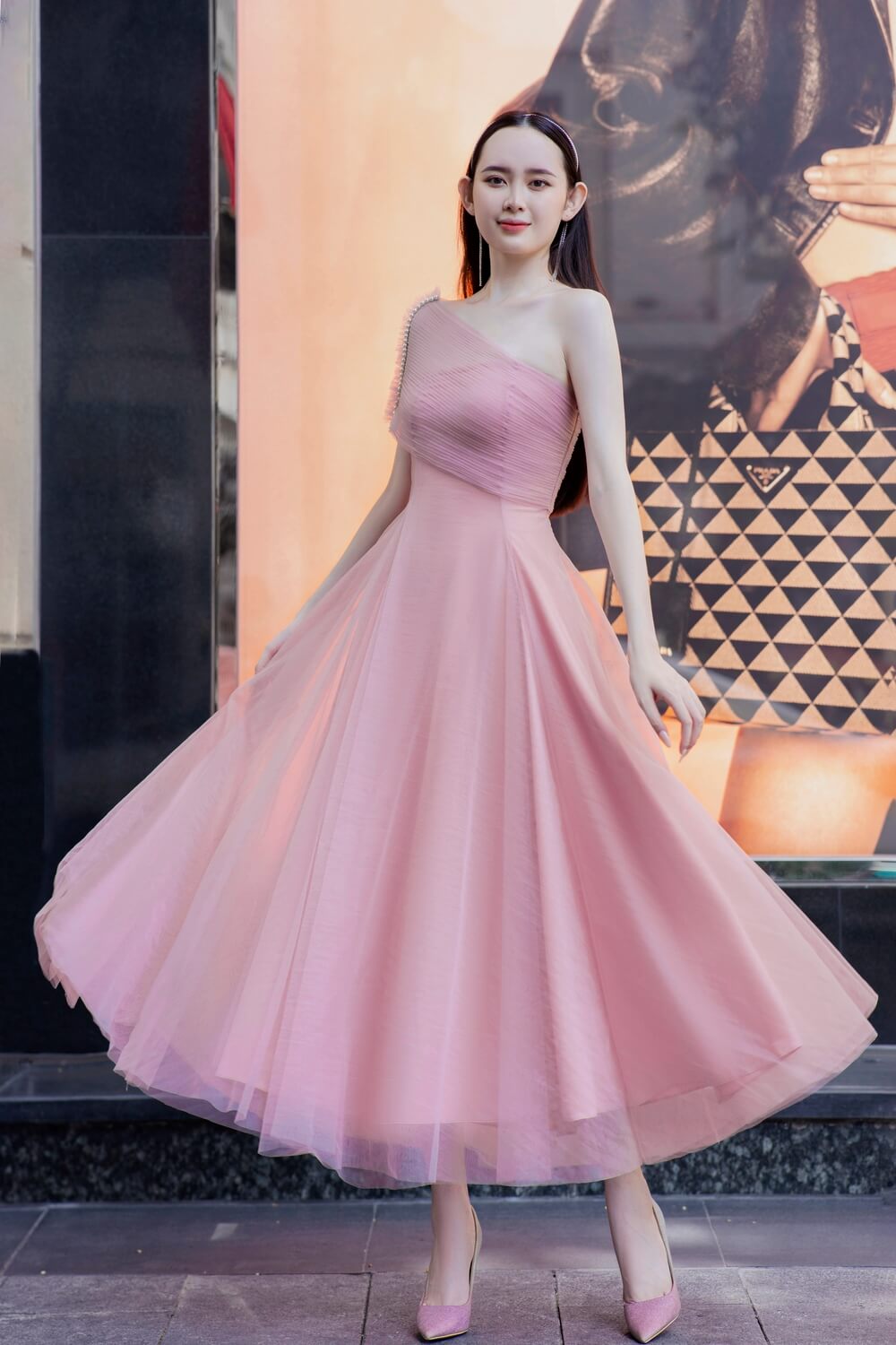 Turkel One Shoulder Dress